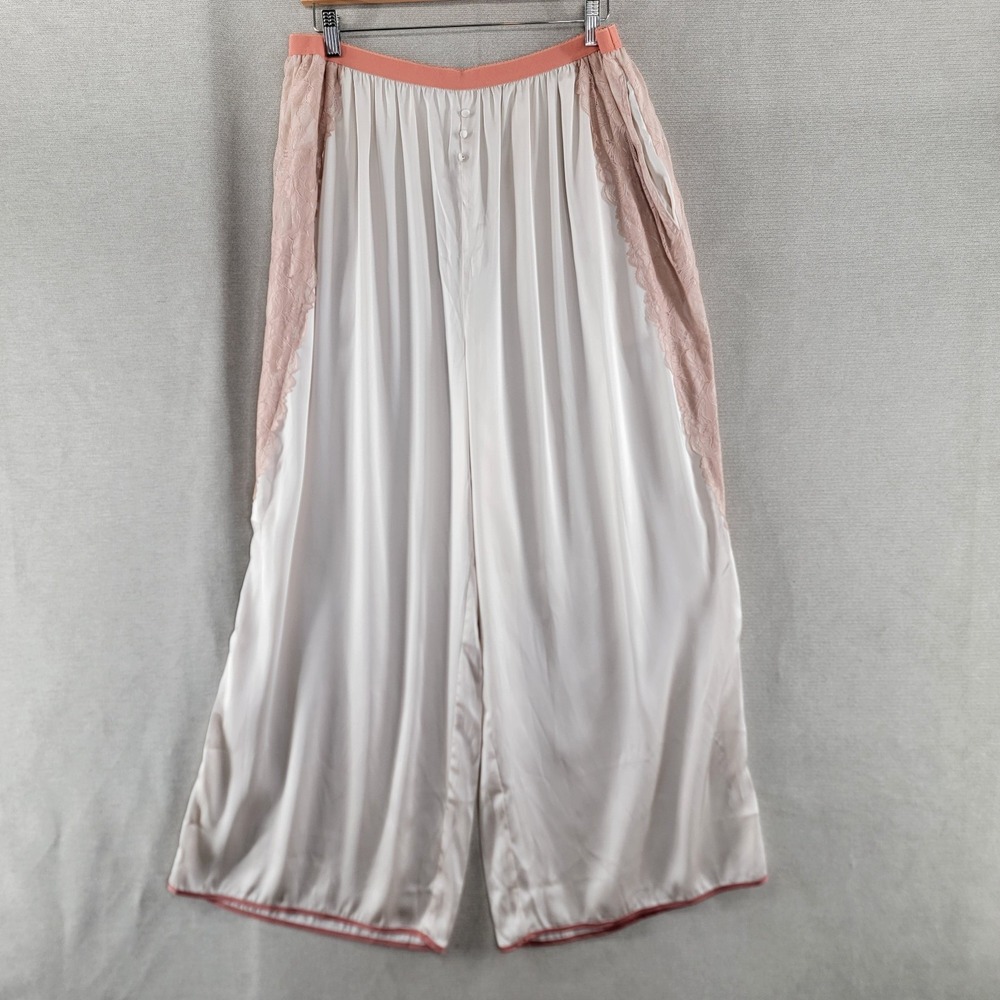 Intimately Free People Womens Pajama Pants Lace Edge Wide Leg Lounge Size XL
